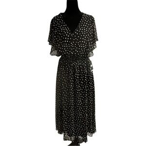 NWT DKNY Flutter Sleeve Fit & Flare Midi Dress Size 10